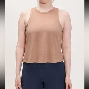 NWT Oyster Cupro High Neck Tank